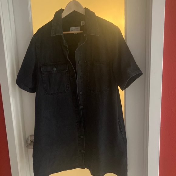 Black Denim Dress - Picture 1 of 3